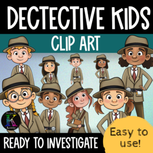 Detective Kids Clip Art